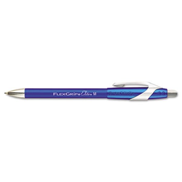 Paper Mate FlexGrip Elite Ballpoint Retractable Pen Blue Ink Medium Dozen PA31371